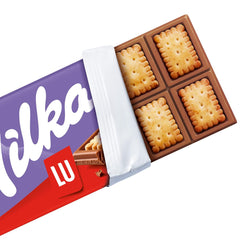 Milka LU – alpesi tejcsokoládé ropogós LU keksszel – 87g