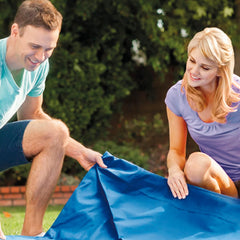 Kerek medencetakaró Intex 28031 - Medenceburkolat - Ø 366 cm - Fém és prizmás vázas medencékhez, Sötétkék