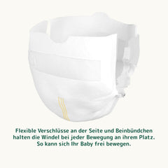 Scutece Bambo Nature pentru bebeluși, mărimea 0 (1-3 kg), 144 buc., cutie lunară | Scutece premium cu protecție îmbunătățită împotriva scurgerilor | Confort și libertate supreme pentru nou-născuți | Scutece testate dermatologic