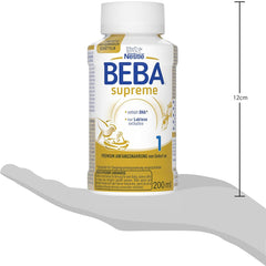 BEBA Nestlé BEBA SUPREME 1 csecsemőtápszer: fogyasztásra kész palackok Omega 3-mal, 1 csomag (1 x 200 ml)