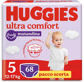 Huggies Ultra Comfort, Bugyi pelenka, 5-ös méret (12-17 kg), 68 db-os bugyipelenka csomag