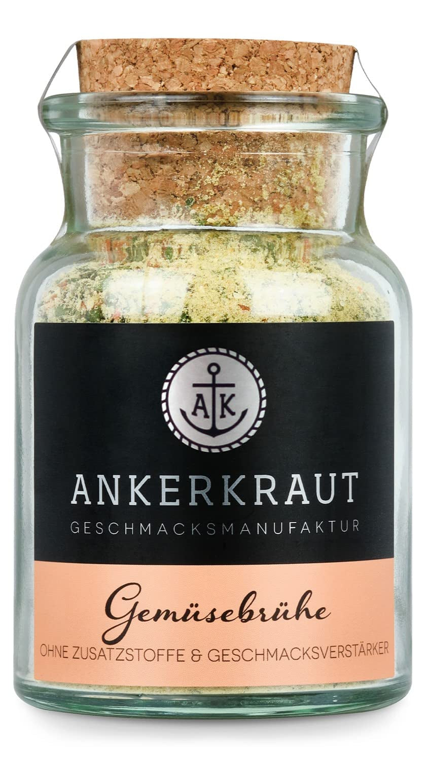 Ankerkraut Gemüsebrühe, ohne Gemsckverstärker, ohne Zucker, 90g parafa üvegben, Mischung würzender Ingredient für Brühe