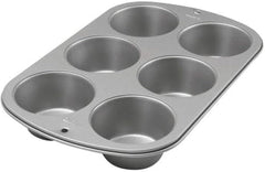 Wilton 445291 445291 Jumbo muffin tepsi, tapadásmentes bevonat, 6 lyuk, 4,5 x 22,2 x 34,2 cm, acél Sütőformák és tálcák Naty Shop