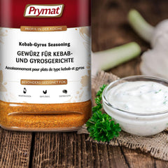 Prymat Gyros Gewürzmischung 900g – aromás, fűszeres keverék döner, kebab, csirke, bárány és grill ételekhez – ideális mediterrán húsételek grillezéséhez, sütéséhez és fűszerezéséhez