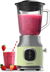 Cecotec Standmixer Retro Retrotwist zöld. 800 W Maximale Leistung, Pulse-Funktion, 4-Klingen-Messer Mit Schwarzer Titanbeschichtung Und 1L Krug, Vintage-Design a Grün Kitchen Naty Shopban