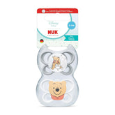 Suzete NUK Perfect Match Air pentru bebeluși | 0-6 luni | Suzete ortodontice care promovează circulația aerului și previn erupțiile cutanate cauzate de salivație | Acceptare 95% de către bebeluși** | Disney Winnie the Pooh | Pachet de 2
