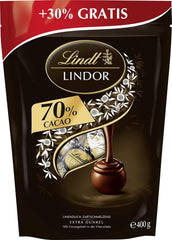 Ciocolată Lindt LINDOR bile de ciocolată neagră, 400 grame Bomboane de Ciocolata Naty Shop 400 grame