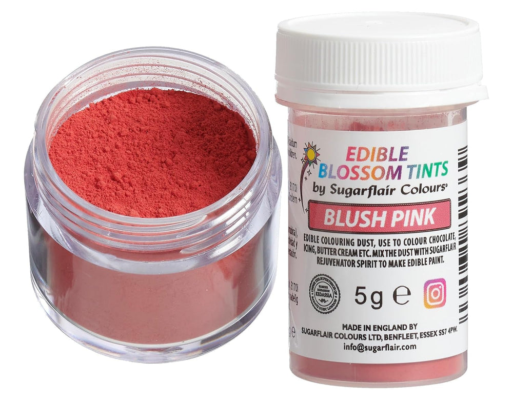 Pudră de colorant alimentar Sugarflair Blossom Tint Dust, roz pal - Pudră de colorant alimentar pentru decoruri de tort, pastă de zahăr, fondant, glazură, ciocolată, cremă de unt, macarons și multe altele - 5G