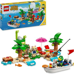 LEGO Animal Crossing Käptens Island Boat Tour, kreatív játék gyerekeknek 2 minifigurával a videojáték-sorozatból, beleértve a Huschke-t, ajándék lányoknak és fiúknak 6 éves kortól 77048 Építőkészlet Besuche den LEGO-Store Single