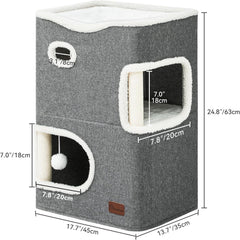 Katzenhaus Indoor Faltbare, Katzenhöhle Große Katzen, Katzenhöhle mit Kratzfläche für Regal, Katzen Haus,cat House cave, katzenbett höhle katzenverstec katzenhöle Katzentonne