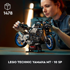 LEGO 42159 Technic Yamaha MT-10 SP motorkerékpár modellkészlet felnőtteknek, eredeti 4 hengeres motoros járműmodell, funkcionális kormányzás és Ar alkalmazás, ajándék építőkészletek férfiaknak és nőknek Besuche den LEGO-Store