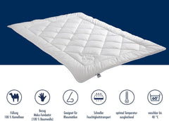 Irisette camel quilt - Fabricat în Germania - Mono, plapumă pentru toate anotimpurile, plapumă din păr de cămilă pentru tranziție, 155 X 220 Cm, certificat Oeko-Tex Plapumi si pilote Naty Shop