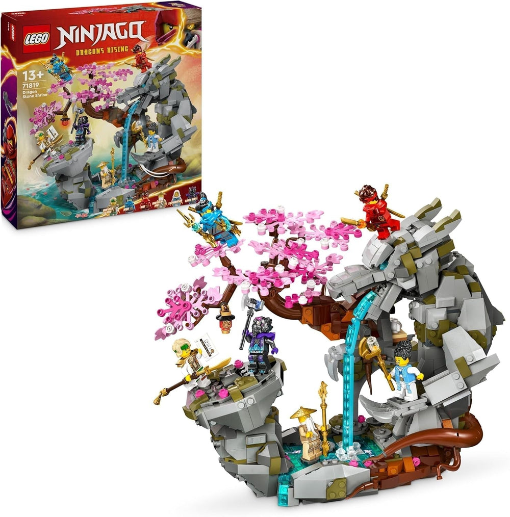 LEGO NINJAGO Sárkánykő templom Sárkányjáték 6 nindzsa figurával, nagy készlet építéshez, játékhoz és bemutatáshoz, születésnapi ajándék fiúknak és lányoknak 13+ 71819 építőkészlet Besuche den LEGO-Store Single