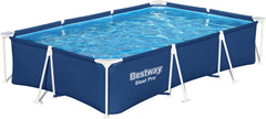 Bestway Steel Pro medencekészlet, téglalap alakú, 3,00 m x 2,01 m x 66 cm, kék