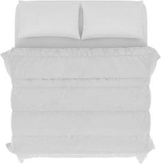 Lenjerie de pat italiană Prestige cuvertură de vară din microfibră, albă, dublă, 100% Plapumi si pilote Naty Shop