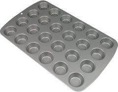 CSB111 Antihaftbeschichtete Mini-Muffinform Mit 24 Löchern Aus Karbonstahl, Edelstahl, Ezüst, 39,4 X 24,6 X 2,1 cm Formák és tálcák sütéshez Naty Shop
