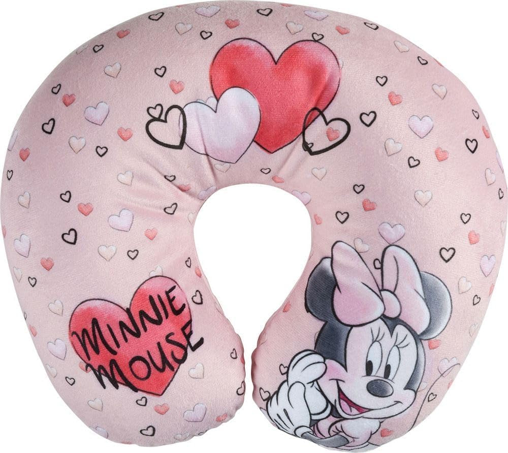 Tataway in Viaggio SI Cresce - Pernă de călătorie Disney Minnie Mouse | Material catifelat moale | Lavabil manual 30° | Umplere cu microperle | Scaun pentru copii potrivit de la 3 ani, Roz, mărime unică, catifea Perne calatorie Naty Shop Titlu implicit
