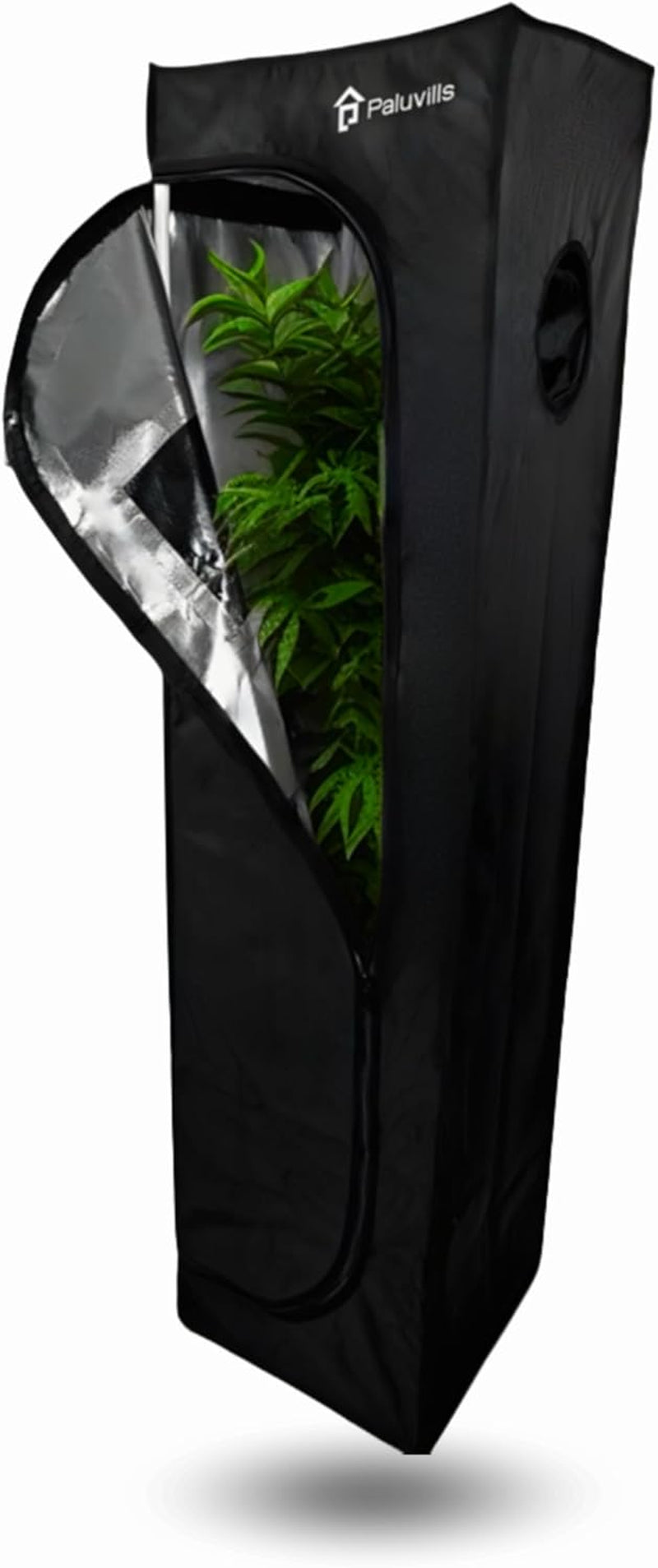 40x40x160 cm-es termesztő sátor kábelvezető rendszerrel, kilátó ablakkal, fém kerettel, 1680D szövettel, növesztési kiegészítő táska - beltéri termesztődoboz - a legjobb növényszaporító üvegház