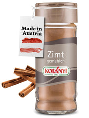 Kotányi Zimt gemahlen, würzig-süßer Geschmack, veredelt Milchreis, Gebäck, Desszertek, Üveg 80 ml