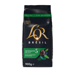 L'OR, Kaffeebohnen, 100 % Arabica, Brasilien, Intensität 5 Röstung, 900 g x 4