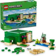 LEGO Minecraft The Turtle Beach House, Játékház kiegészítőkkel 8 éves lányoknak és fiúknak, Állatok és videojáték-figurák készlete, Ajándék játékosoknak 21254 Építőkészlet Besuche den LEGO-Store Single