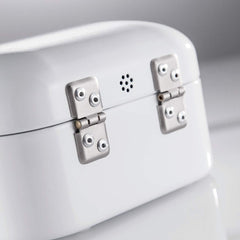 Coș pentru pâine Wesco Mini Grandy în culoarea roz, tablă de oțel acoperită cu pulbere, găuri de ventilație și mâner robust Cutii depozitare alimente Naty Shop