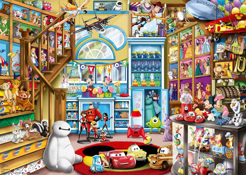 Ravensburger Puzzle 12000527 - În magazinul de jucării - Puzzle Disney de 1000 de piese pentru adulți și copii de la 14 ani Puzzle Naty Shop Retro