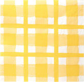 Talking Tables 20 X Yellow Gingham Șervețele de unică folosință din hârtie reciclată pentru picnicuri și cine de vară în aer liber, ecologice pentru petreceri aniversare, Paște, nunți, grătare, 3 straturi 33 Cm