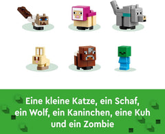LEGO Minecraft Animal Sanctuary több állatból álló figura játék 7 éves lányoknak és fiúknak játékos gyerekeknek ajándék Plains Biome tégla modellkészlet 21253 Építőkészlet Besuche den LEGO-Store