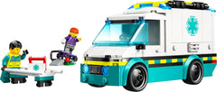 LEGO City Ambulance - játék 2 minifigurával (deszkás és sofőr) - oktató játék fiúknak és lányoknak 5 éves kortól - születésnapi és ünnepi ajándékötletek 60451 Építőkészletek Besuche den LEGO-Store