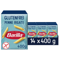 Barilla Penne Rigate gluténmentes tészta finom kukoricából és rizsből - tökéletes cöliákiában vagy gluténérzékenységben szenvedőknek (14 x 400g)