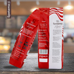 Spetema Kaffeebohnen Ragazzi Espresso Bar - 50% Arabica & 50% Robusta, Intensität 8/10, Mittlere Röstung, Zartes Aroma & Dichtes Geschmackserlebnis, 1 kg.