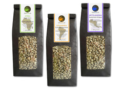 Cafea crudă - Cafea verde Kenya, Columbia, Guatemala (pachet redus boabe de cafea verde 3x500g) - certificată GMP