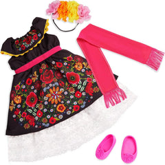 Our Generation - Esperanza - Special Edition 46 cm-Día de los Muertos-Puppe - Lebensechte braune Augen & gewelltes braunes Haar - Spielzeug für Kinder ab 3 Jahren