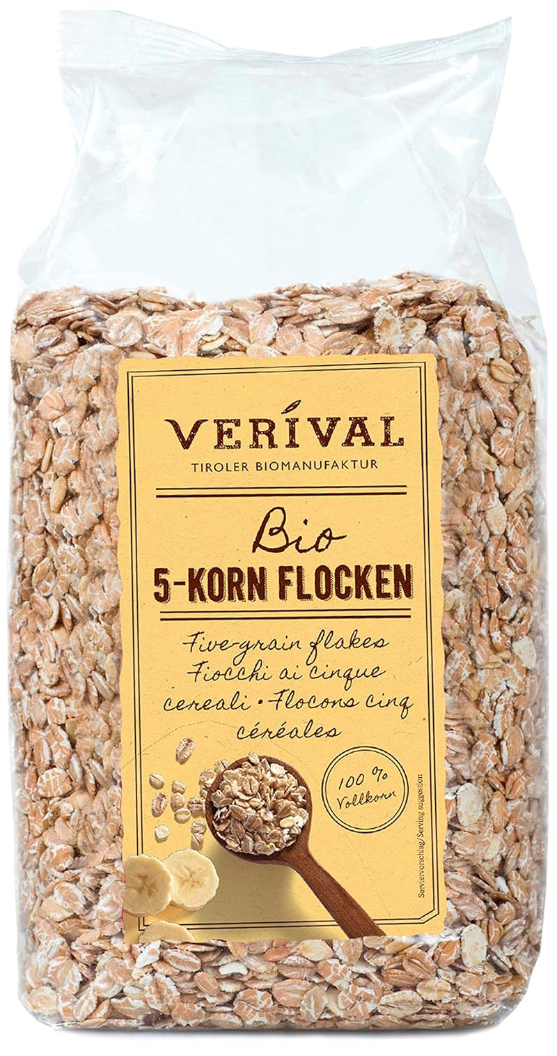 Verival 5-Korn Flocken – Bio, 6 Er Pack (6 x 500 G) Gabonafélék Naty Shop alapértelmezett cím
