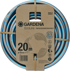 Furtun Gardena EcoLine 1/2 inch, 20 m fără componente de sistem: Furtun de grădină sustenabil fabricat din plastic reciclat, fără ftalați și poluanți, funcție de prindere puternică, rezistent la îngheț și UV (18930-20)