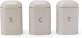 Set de recipiente SALTER BW13729EU7 Pebble pentru ceai, cafea și zahăr – Recipiente de depozitare pentru blaturi, recipiente pentru blaturi de bucătărie, recipiente cu marcaj din oțel carbon