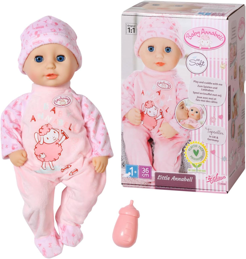 Baby Annabell Little Annabell 36cm, weiche Puppe mit Stoffkörper und Schlafaugen, 36 cm große Puppe, 706466 Zapf Creation