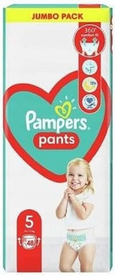 Pampers Pants pelenkák 5-ös méret (12-17 kg), 48 db, Védelem és kényelem Pampers pelenkákban könnyen felhelyezhető Anya és Gyermek Naty Shop