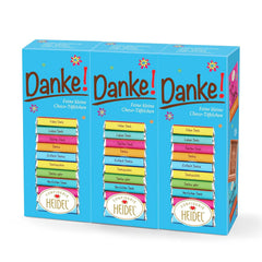 Heidel Thank You tejcsokoládé szeletek 3x80g, 16 db 5g-os miniszelet csomagonként, Különféle köszönetnyilvánítások, Kiváló ajándékötlet