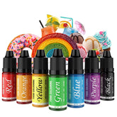 Colorant alimentar - Set de 7 coloranți alimentari de 12 ml pentru copt torturi - Colorant alimentar vibrant pentru decorarea torturilor, slime DIY, realizarea de slime