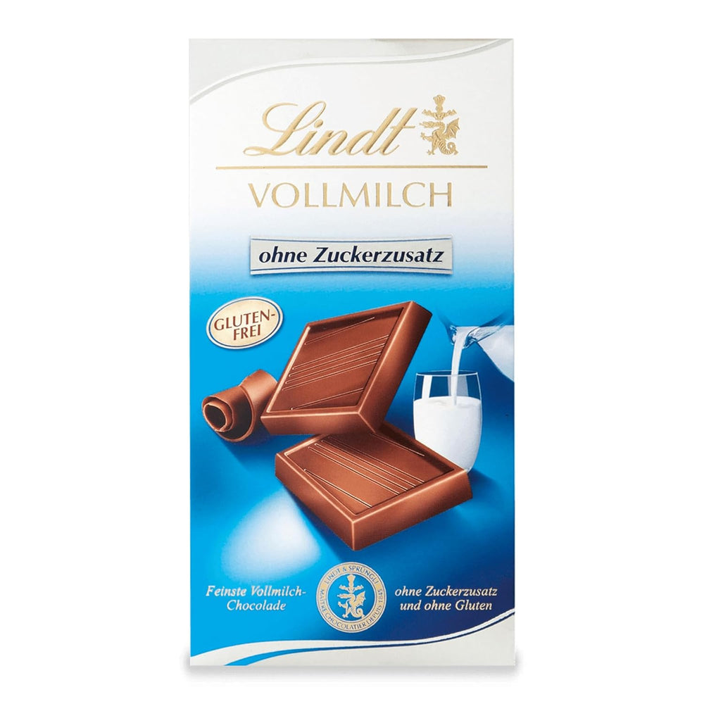 Lindt tejcsokoládé hozzáadott cukor nélkül | Rúd 100g | A legfinomabb és gluténmentes | Csokoládé ajándék