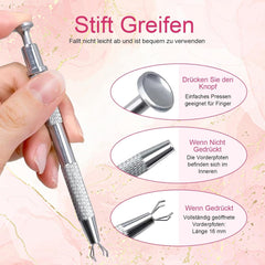 100 Stk Nail Art Schwamm Mit Metallgreifer, Nailart-Zubehör, Baby Boomer, Rendering-Werkzeuge Mit Greifer-Blöcken, Maniküre-Gradient Nail Art Schwamm, Für Pinselset, Nägel, Nageldesign-Zubehör