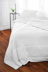 Toison D'Or természetes paplan Silkydor, 380 szatén pamut, 240 x 280 cm, fehér Naty Shop paplanok és paplanok King White (UK szabvány)