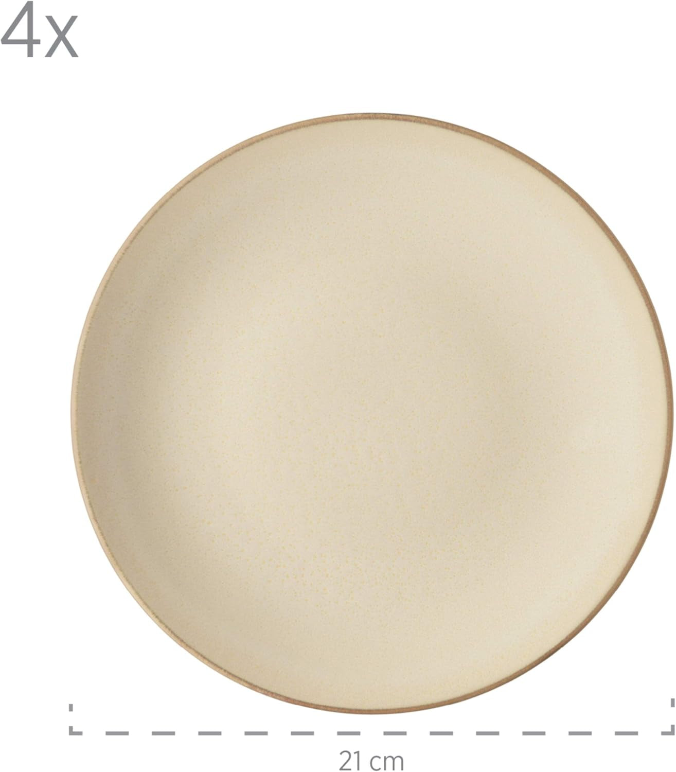 MÄSER 931736 Geschirr-Set Für 4 Personen Im Mediterranen Vintage-Look, 16-Teiliges Kombiservice in Sandigem Grau, Keramik, Sandgrau Seturi vesela masa Naty Shop