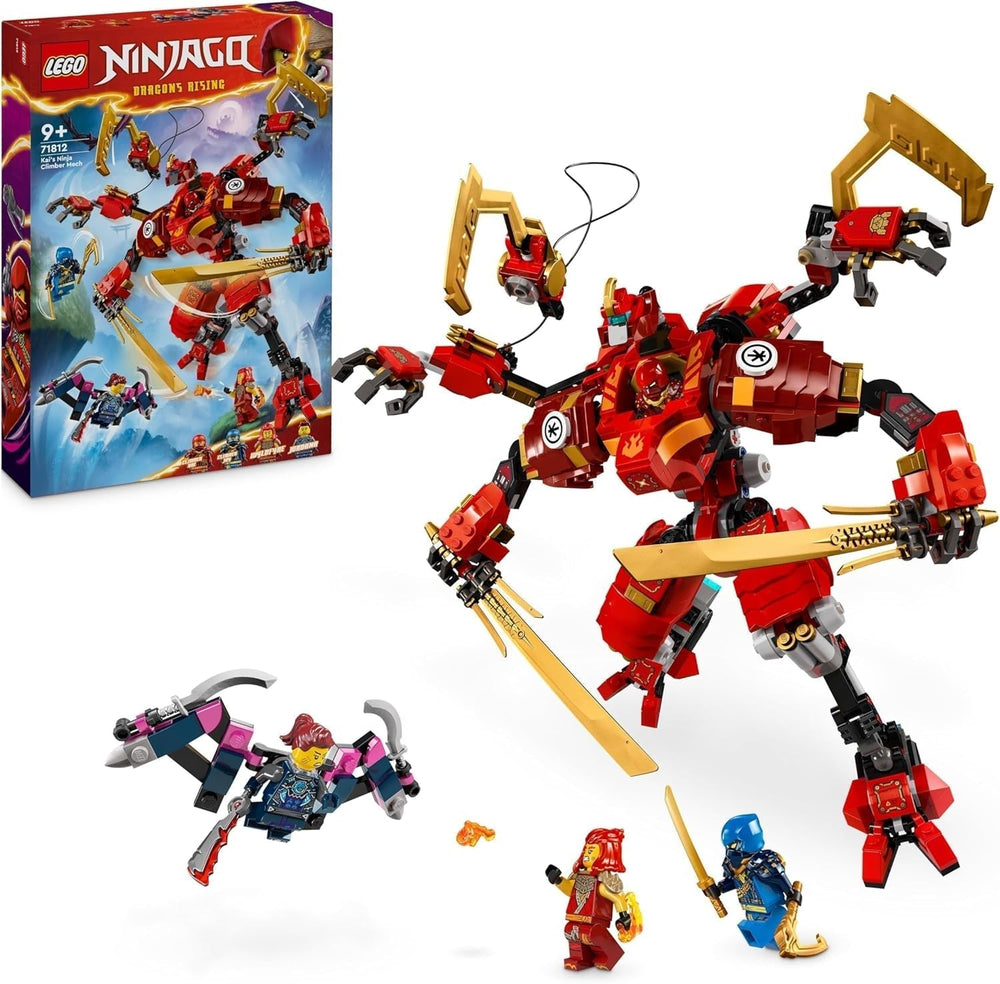 LEGO NINJAGO Kai nindzsa mászógép készlet, nindzsa játék megépíthető akciófigurával és 4 minifigurával, gyerek kalandkészlet, születésnapi ajándék 9 éves fiúknak és lányoknak 71812 építőkészletek Beuche den LEGO-Store Single