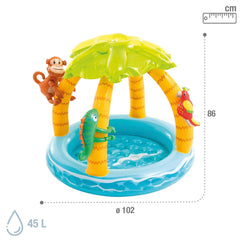 Intex Tropical Island felfújható babamedence, méretei: 102cm x 86cm (58417NP)