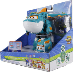 Super Wings EU770447 - Transforming Tino & Pet, átalakító játékfigura kb. 14,5 cm és kb. 4,3 cm, 3 éves kor felett Akciófigurák Naty Shop