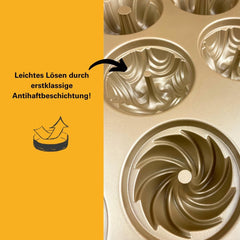 Birkmann, Contoura, Gugelhupfblech Violet, Backform Aus Aluguss, Mit Antihaftbeschichtung Und Rezept, 887077 Sütőformák és tálcák Naty Shop