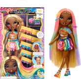 Rainbow High Hair Chalk & Style Doll - Meline - 28 cm Puppe in Regenbogen- und Goldfarben, Auswaschbare Haarkreide, Färben, Stylen, Spielen, Ausspülen & Wiederholen, für Kinder von 4 bis 12 Jahre